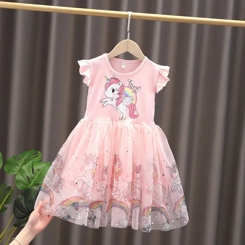 Vestido princesa verano para niña con mangas voladoras de fiesta - imagen 5