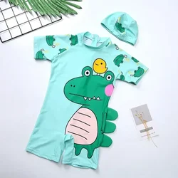 Bañador bebé de una pieza Shark con gorro y protección antirozaduras