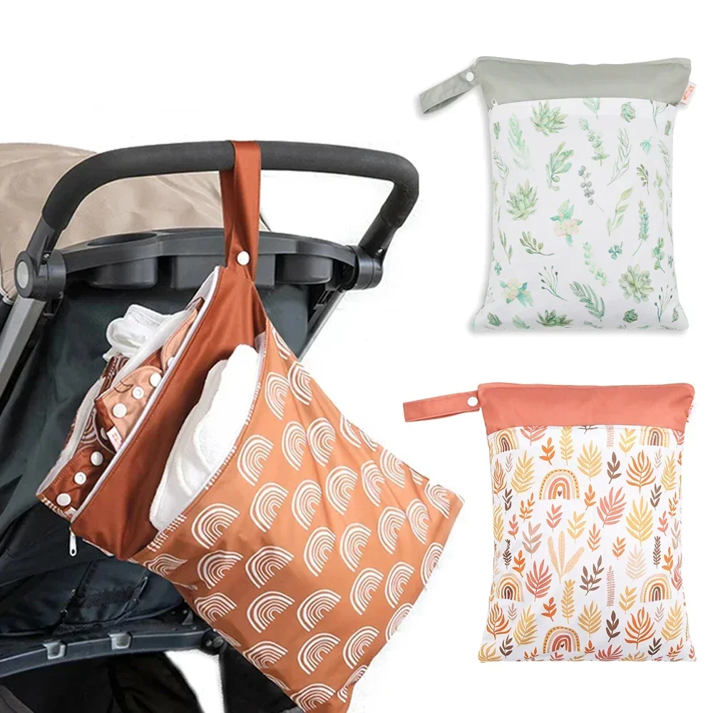 Bolsa para pañales impermeable húmedo-seco con doble cremallera - imagen 4