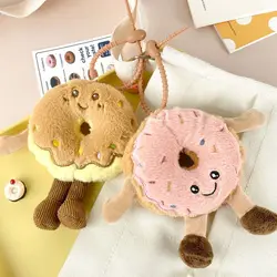 Llavero de peluche donut tierno y suave para llaves