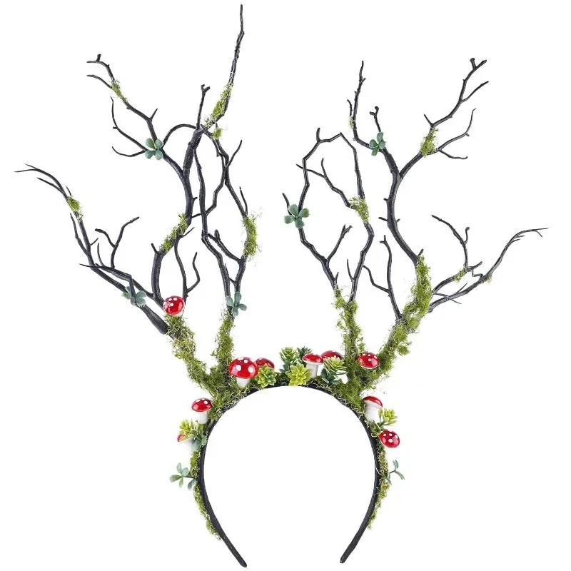 Diadema floral verde con mariposa para niña - imagen 4