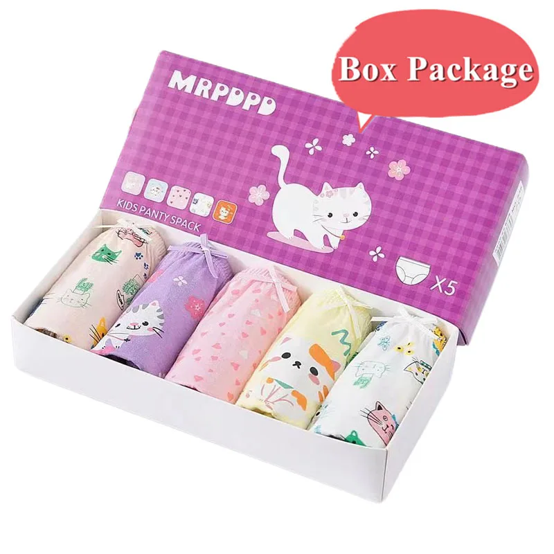Braguitas de algodón con estampado de gatito para niñas - imagen 3
