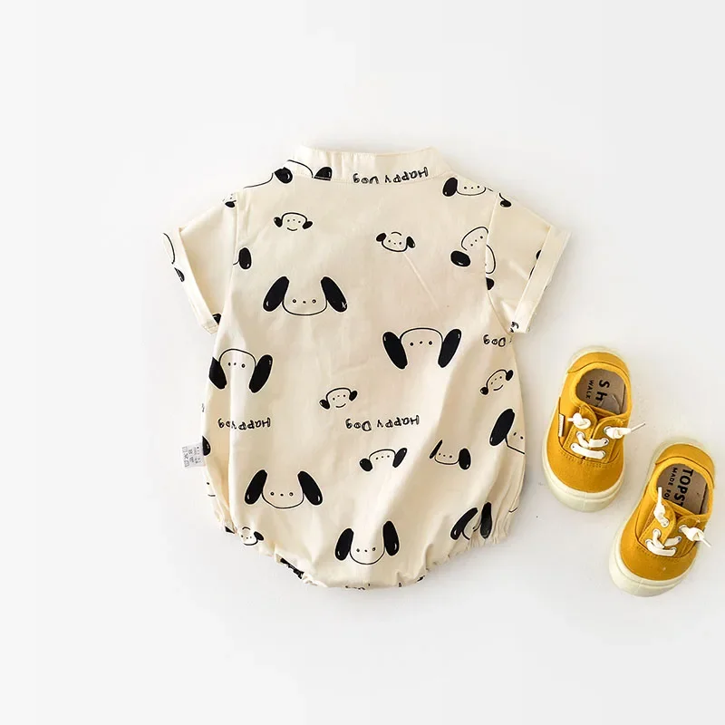 Body verano bebéMILANCEL – Algodón suavecon estampado cachorro - imagen 4