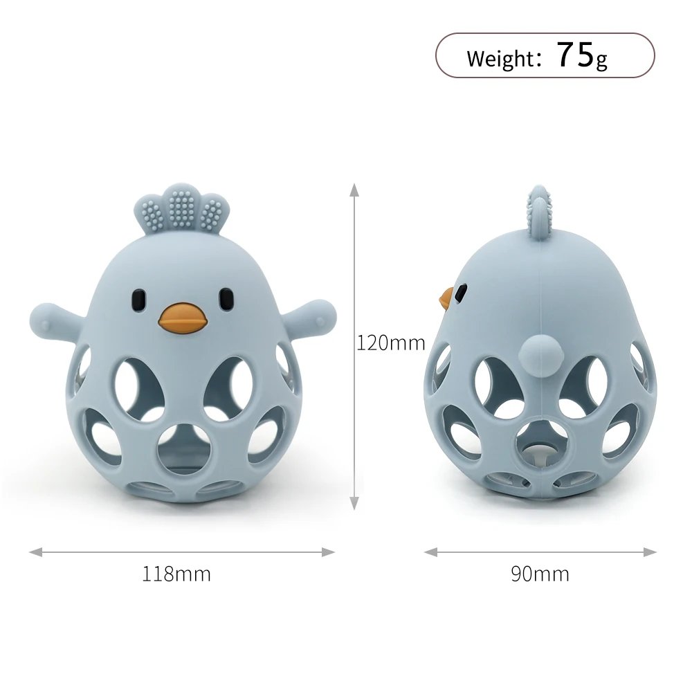 Guantes mordedores en silicona con forma de pollito para bebé - imagen 5