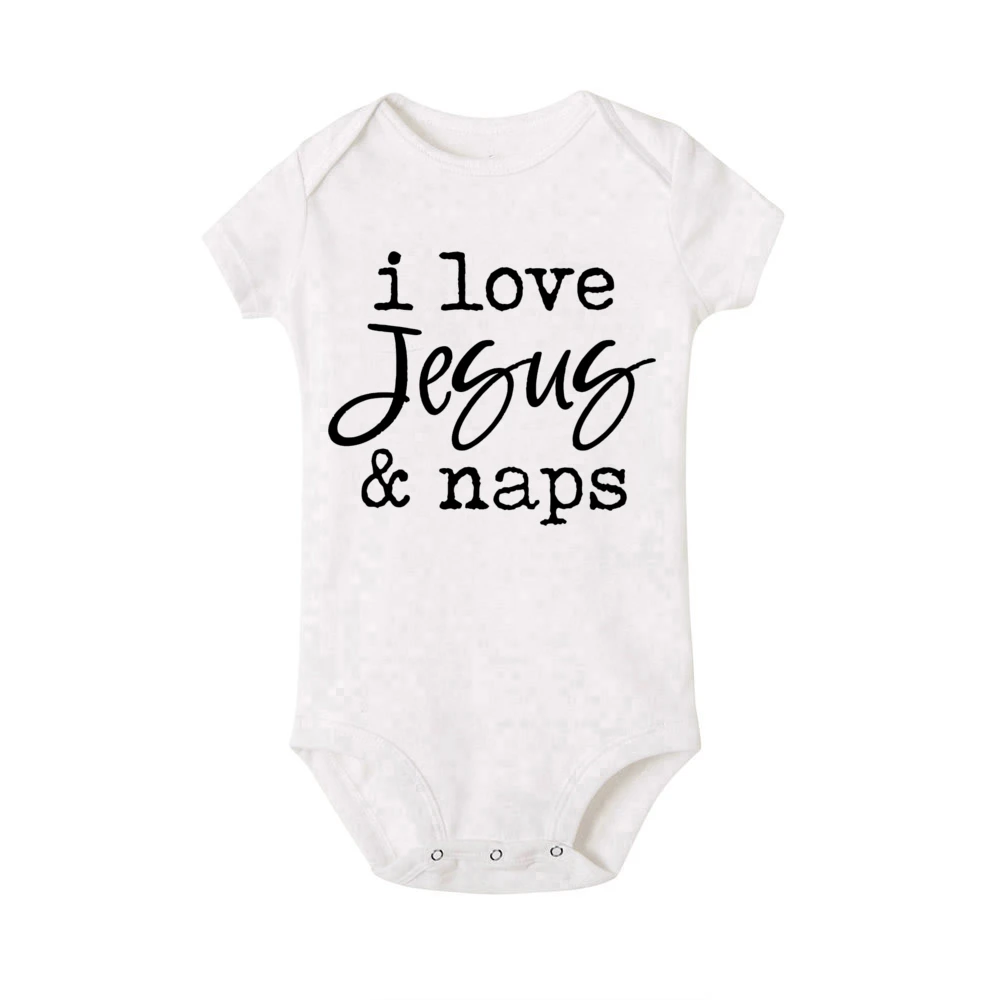 Body I Love Jesus & Naps – Pelele religioso para bebé - imagen 5