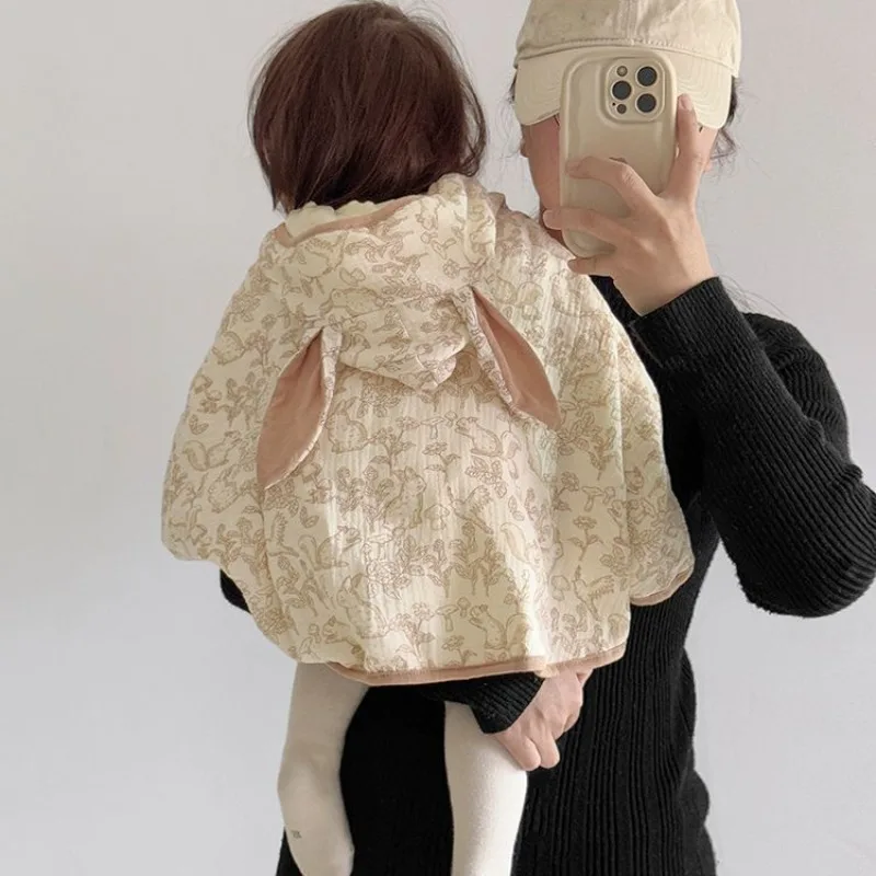 Poncho capa a prueba de viento para bebé recién nacido – Floral elegante - imagen 3