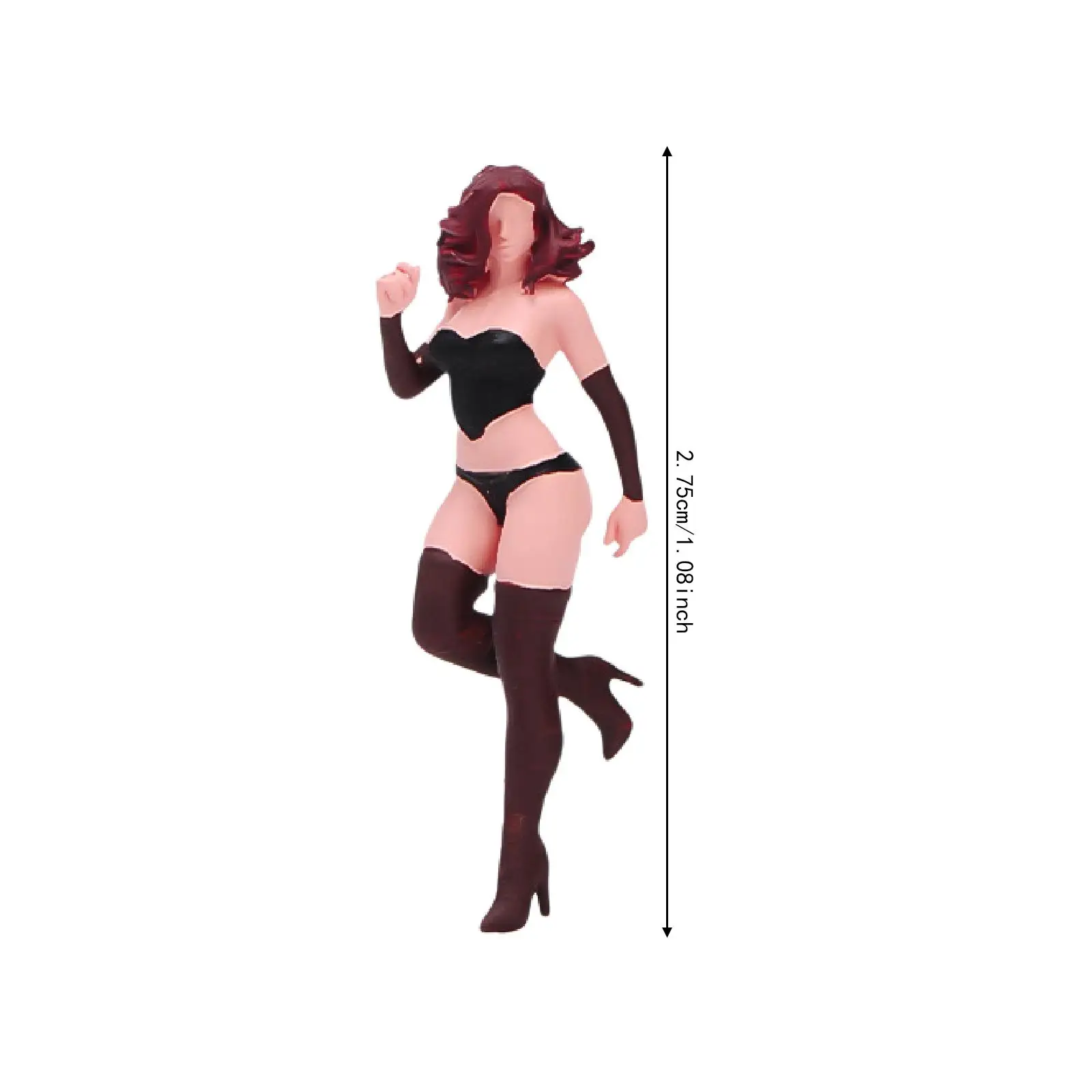 Figura bailarina de juguete con tacón alto para miniaturas - imagen 5