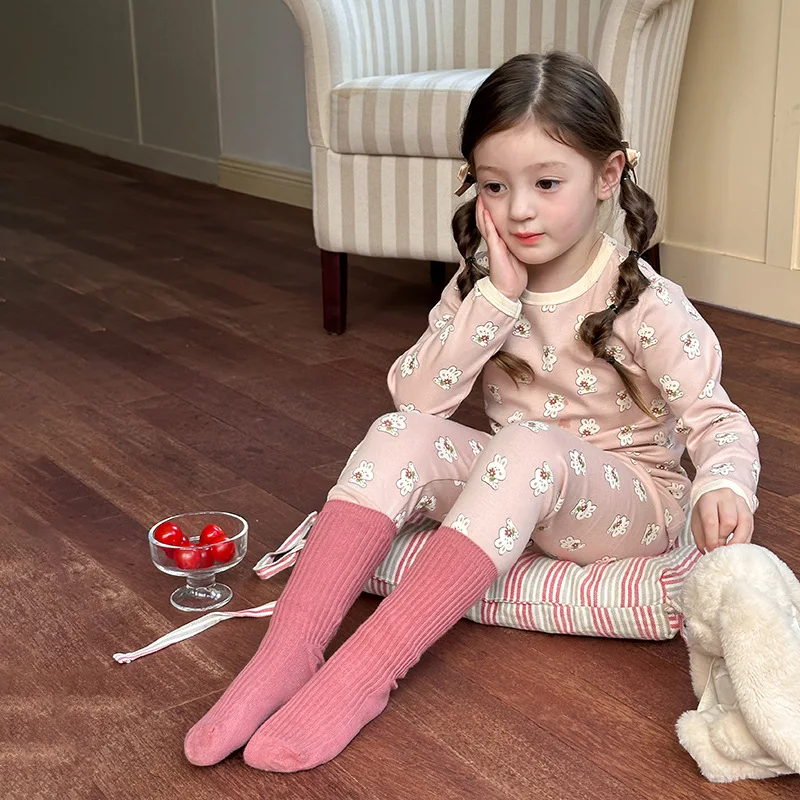 Pijama infantil de otoño en lana suave con dibujos para casa - imagen 3