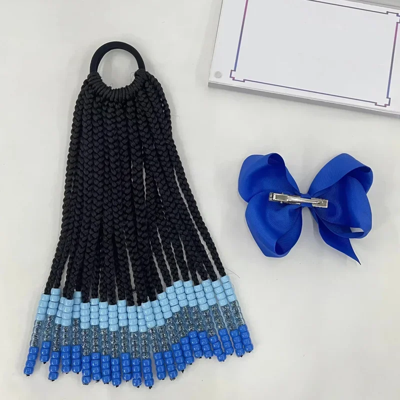 Extensión de rastas de cola de caballo trenzada para niños con clip