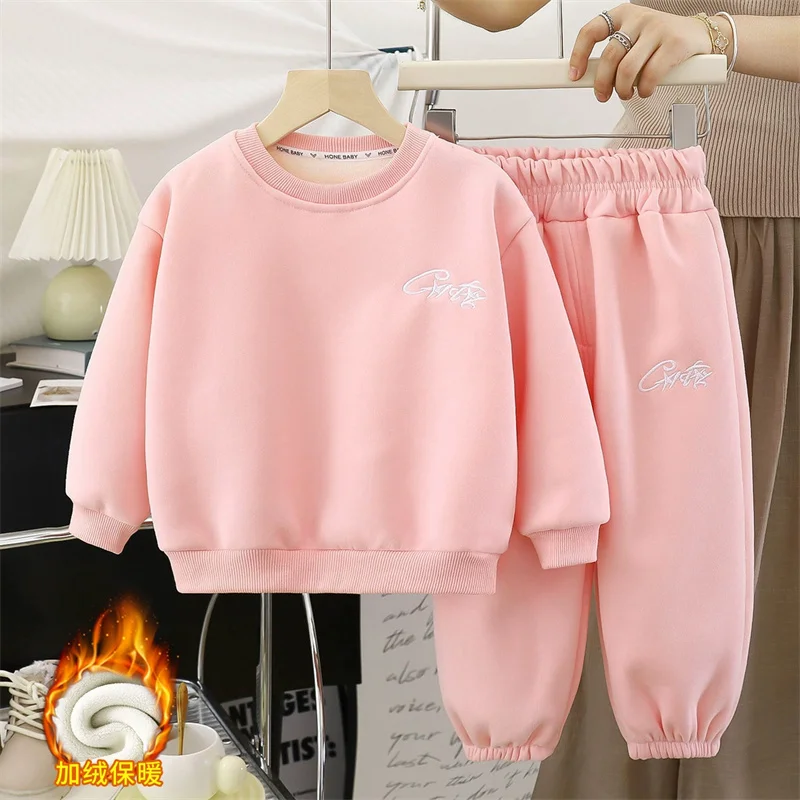 Conjunto acolchado de invierno para niños con sudadera y pantalón - imagen 3