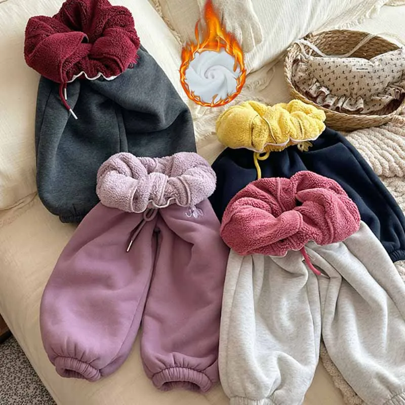 Pantalón chándal de lana gruesa para invierno infantil - imagen 2