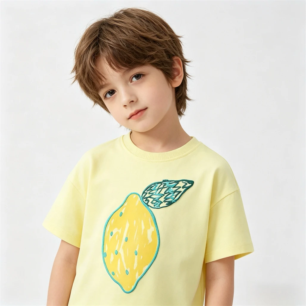 Camiseta bebé de cuello redondo en rosa y amarillo, básica - imagen 3