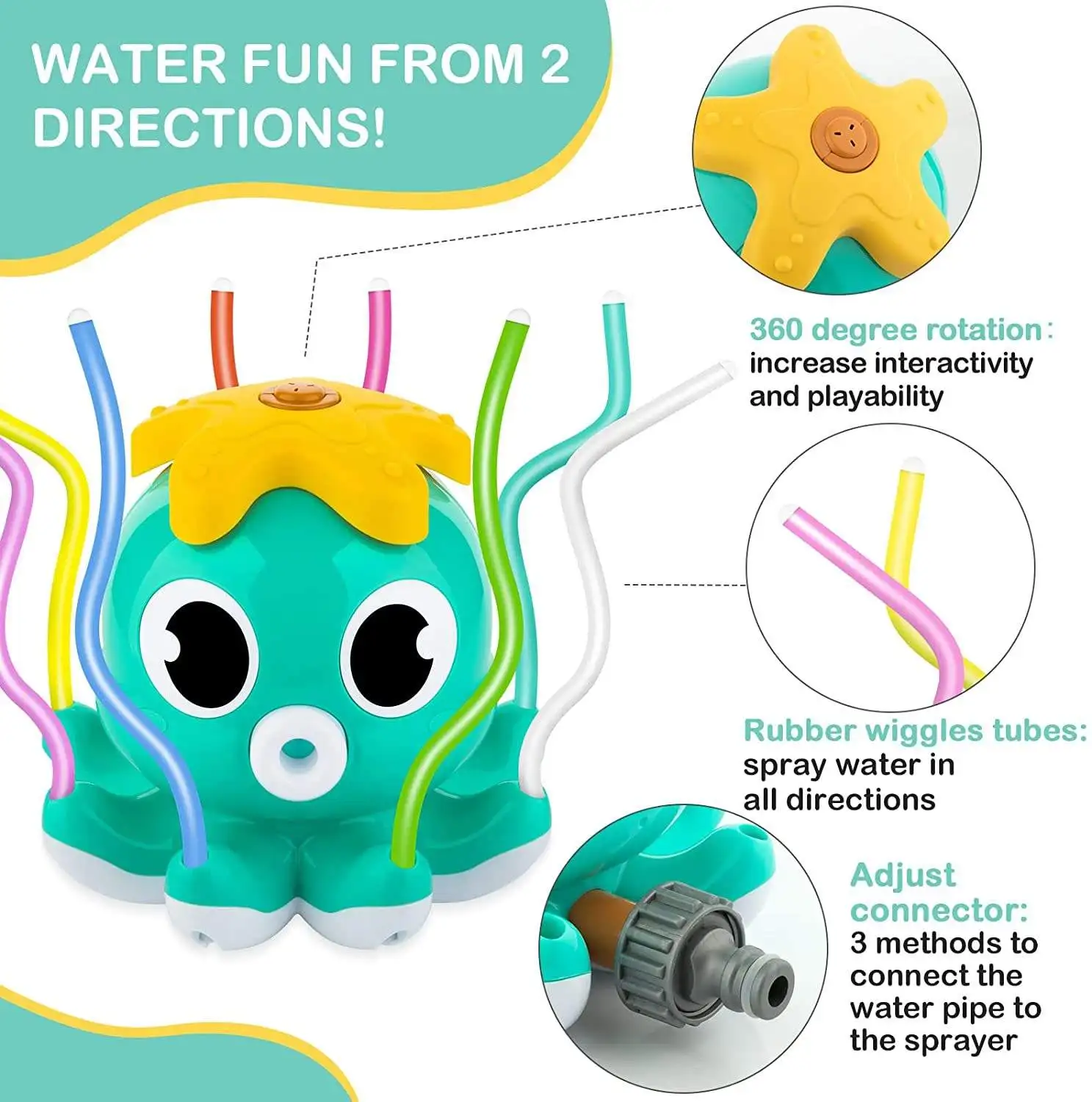Rociador de agua para niños – Juguete de verano para jardín - imagen 3