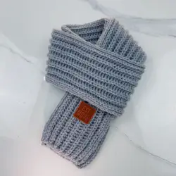 Bufanda cálida de punto para niños y bebés, calentador de cuello