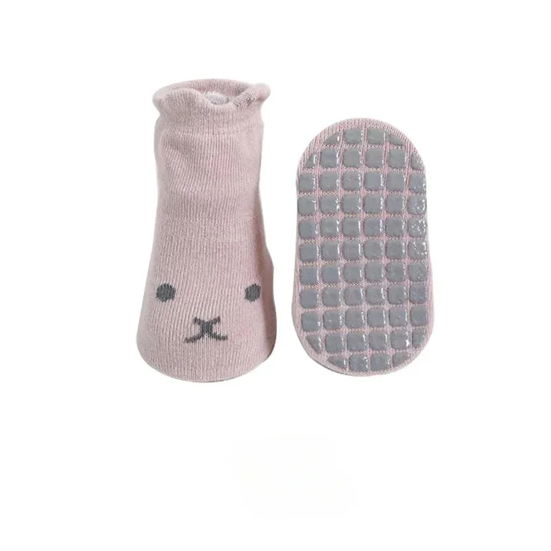 Calcetines antideslizantes para primer andador de bebé con animales