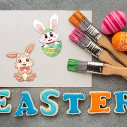Pegatinas de Pascua reutilizables vinilo impermeable para niños