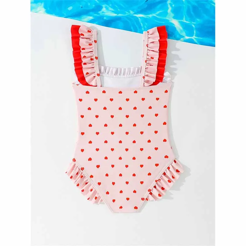 Bañador bebé de una pieza verano con volantes para niña - imagen 2