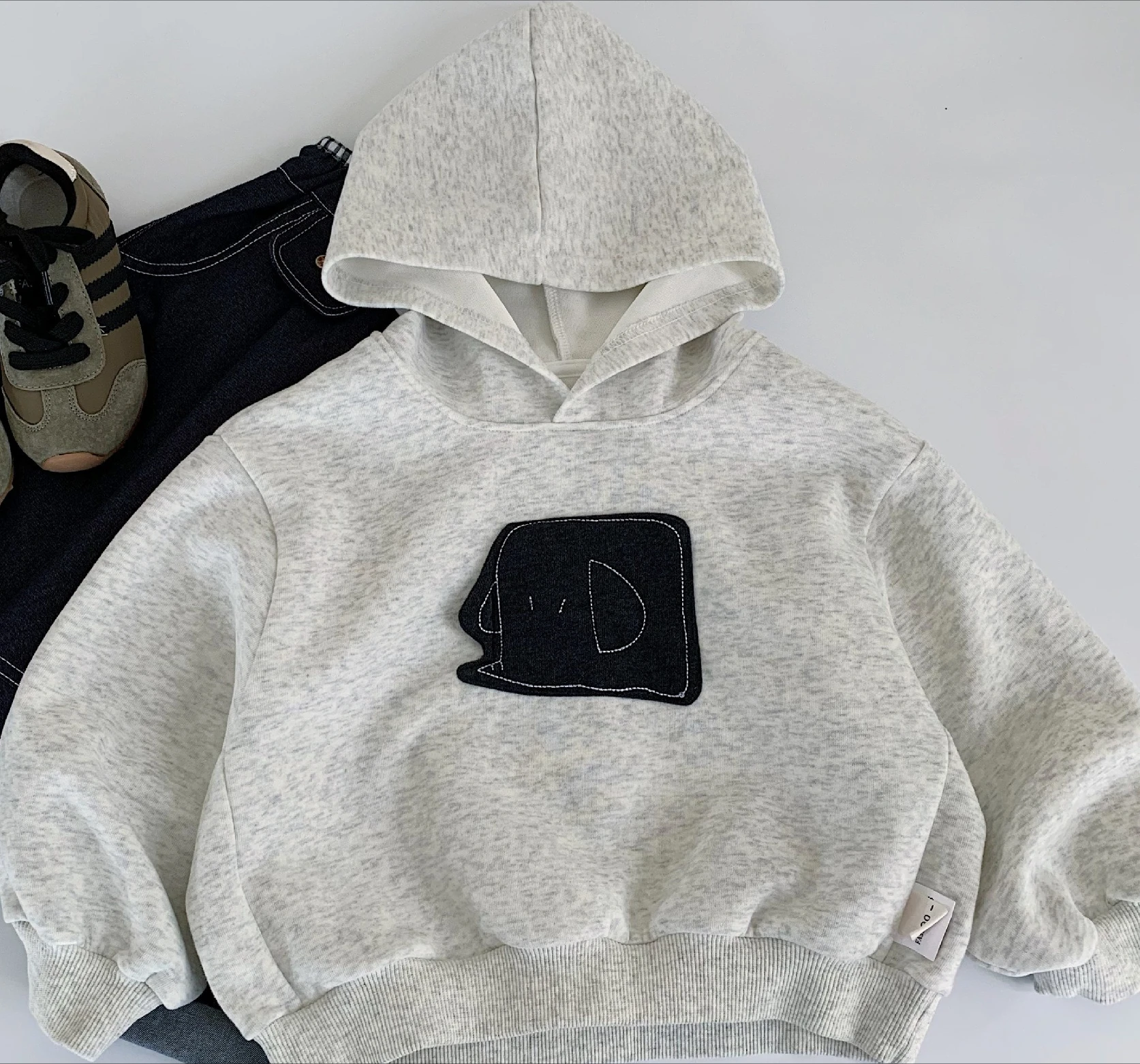 Sudadera con capucha infantil de otoño con estampado de dibujos - imagen 5