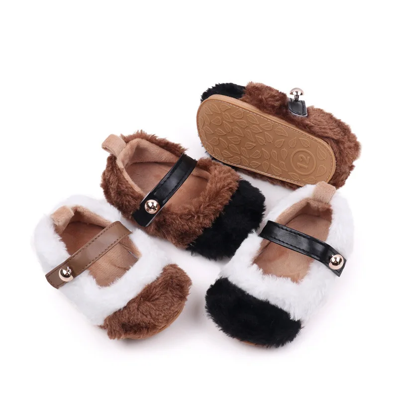 Zapatillas de bebé antideslizantes felpa cálida para otoño-invierno - imagen 2