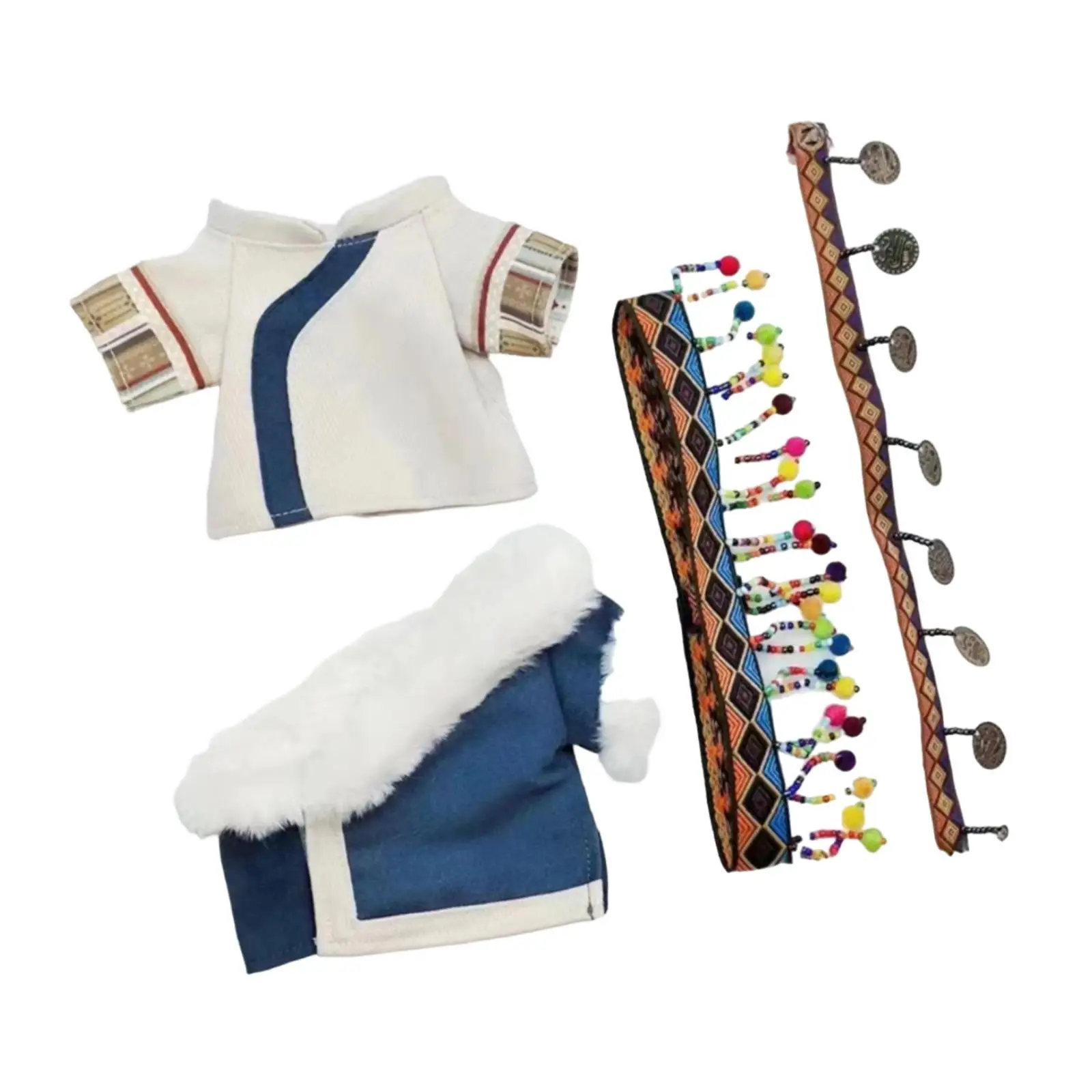 Conjunto de ropa étnica tibetana para muñecas, disfraz cómodo - imagen 3