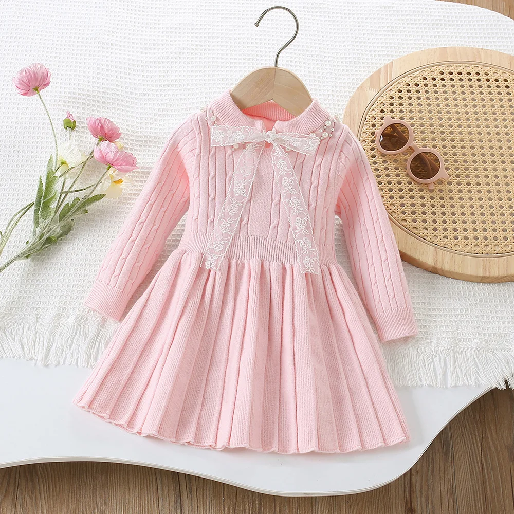 Vestido de lana para niña de punto – Otoño e invierno - imagen 4