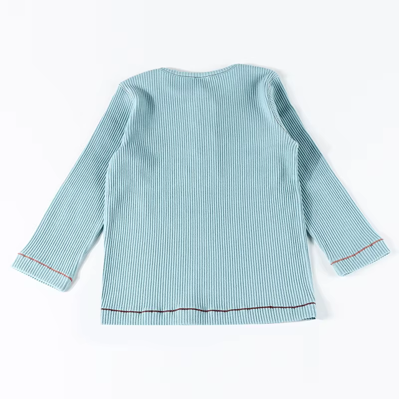 Camiseta acanalada de algodón para niño con botones – Invierno - imagen 4