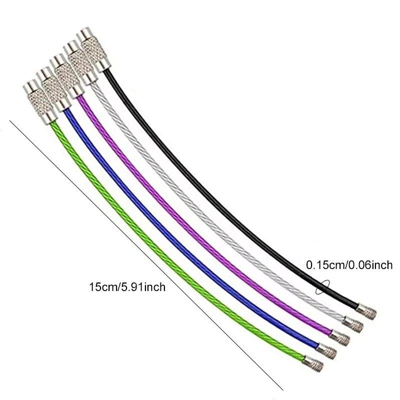 Cables acero inoxidable para llaveros y anillas de etiquetas - imagen 3