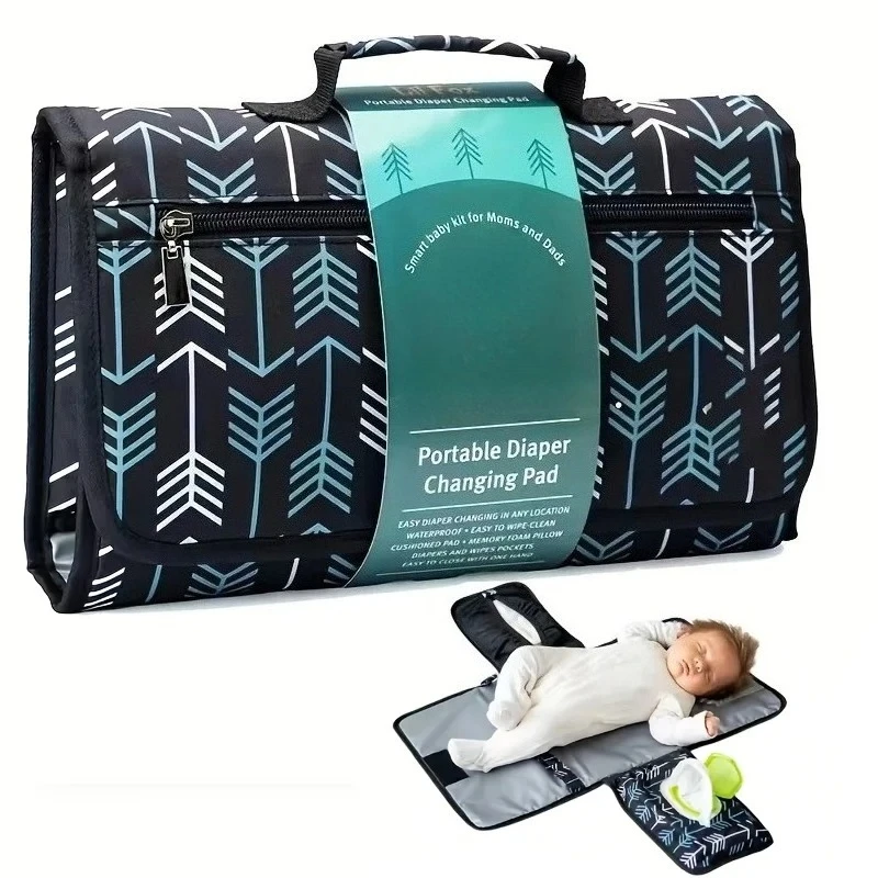Cambiador de bebé portátil para viaje - Plegable y práctico y compacto
