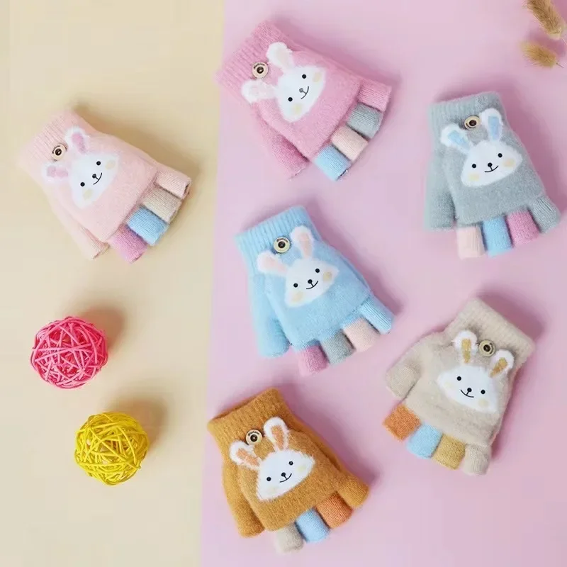 Guantes de invierno peludos para niños – Suaves y cómodos - imagen 3