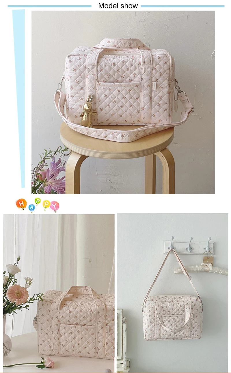 Interior del bolso con compartimentos para organizar accesorios de bebé