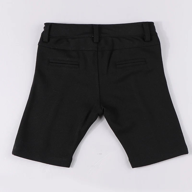 Pantalones cortos elásticos negros con cremallera y suave tacto - imagen 3
