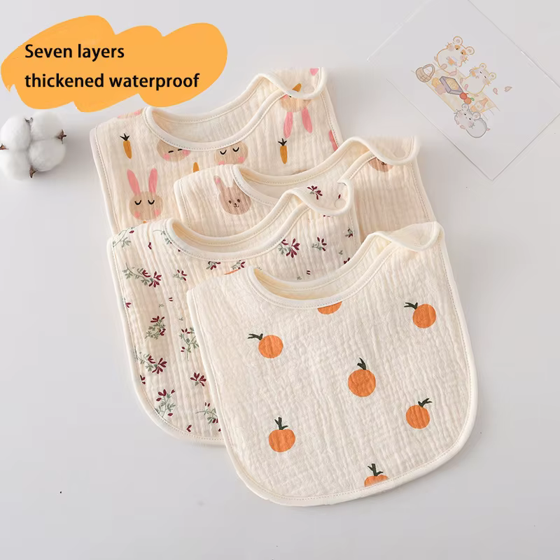 Babero impermeable de algodón para bebé – Gasa suave para eructar - imagen 5