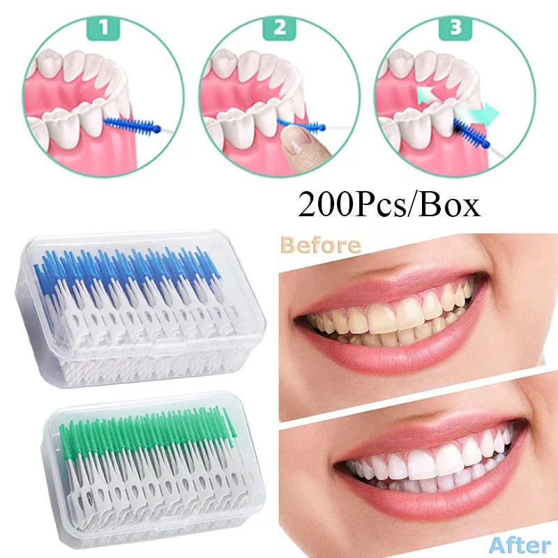 Cepillos interdentales para adultos con hilo dental y palillos - imagen 4