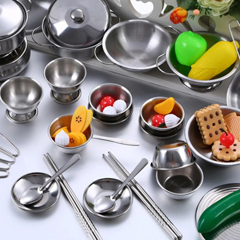 Juego de utensilios de cocina en acero inoxidable para niños - imagen 3