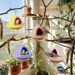 Cama colgante para loros de tejido resistente a mordeduras