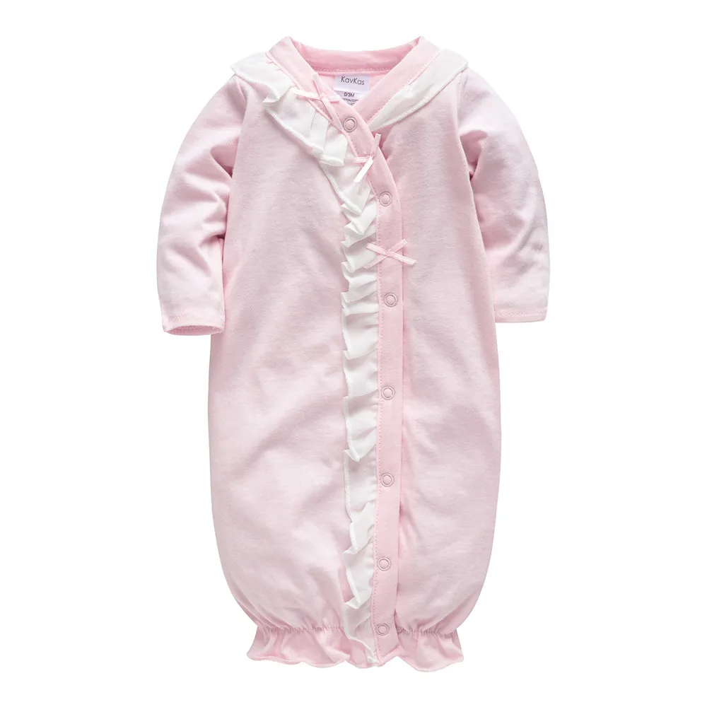 Kavkas pelele de algodón rosa para recién nacida niña – Suave y cómodo - imagen 2