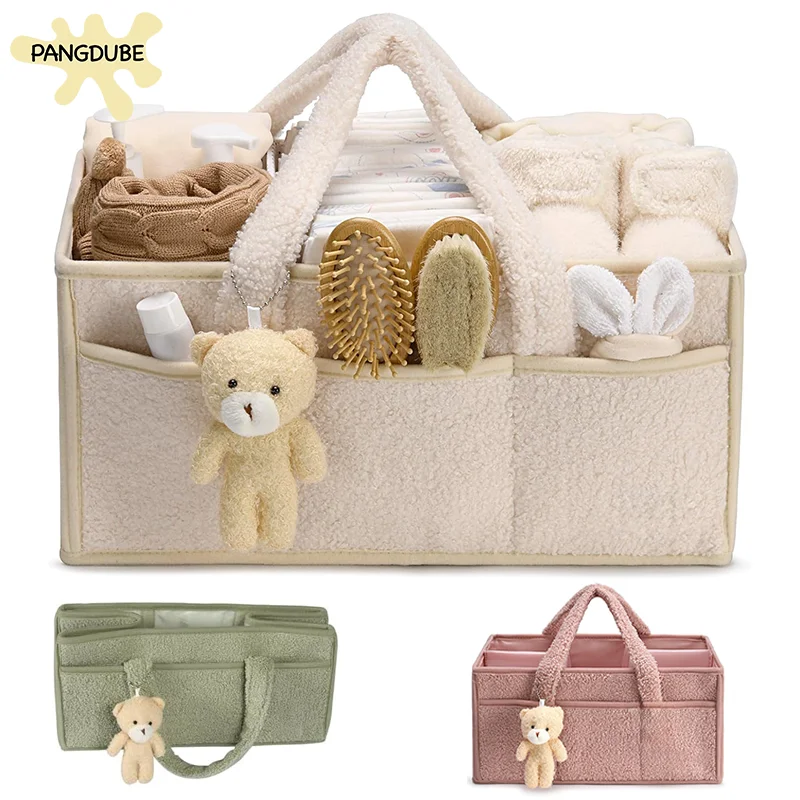 PANGDUBE Organizador de pañales con osito de peluche