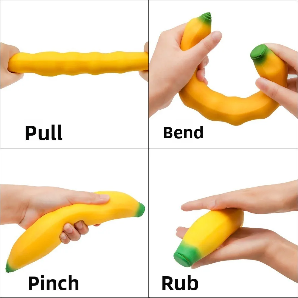 Juguete antiestrés con forma de plátano elástico rebote lento - imagen 4
