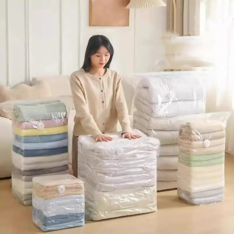 Bolsas de compresión al vacío reutilizables sin bomba para ropa - imagen 2