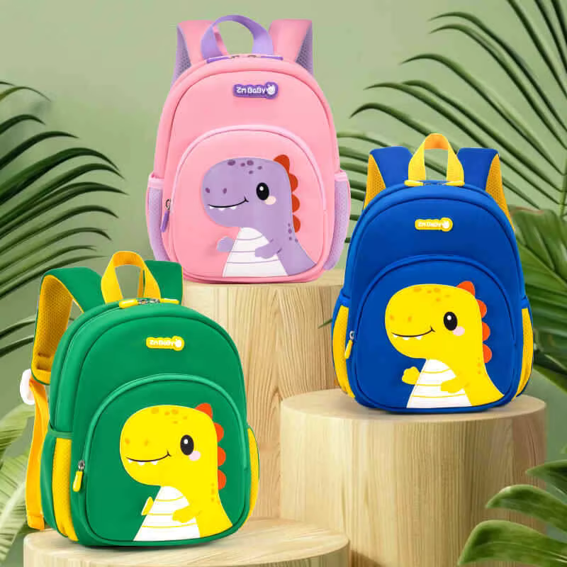 Mochila escolar ligera infantil de dinosaurios estilo Kawaii - imagen 4