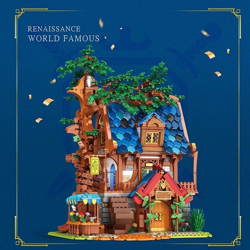 Juego de construcción medieval para niños – Casa del árbol urbana - imagen 4