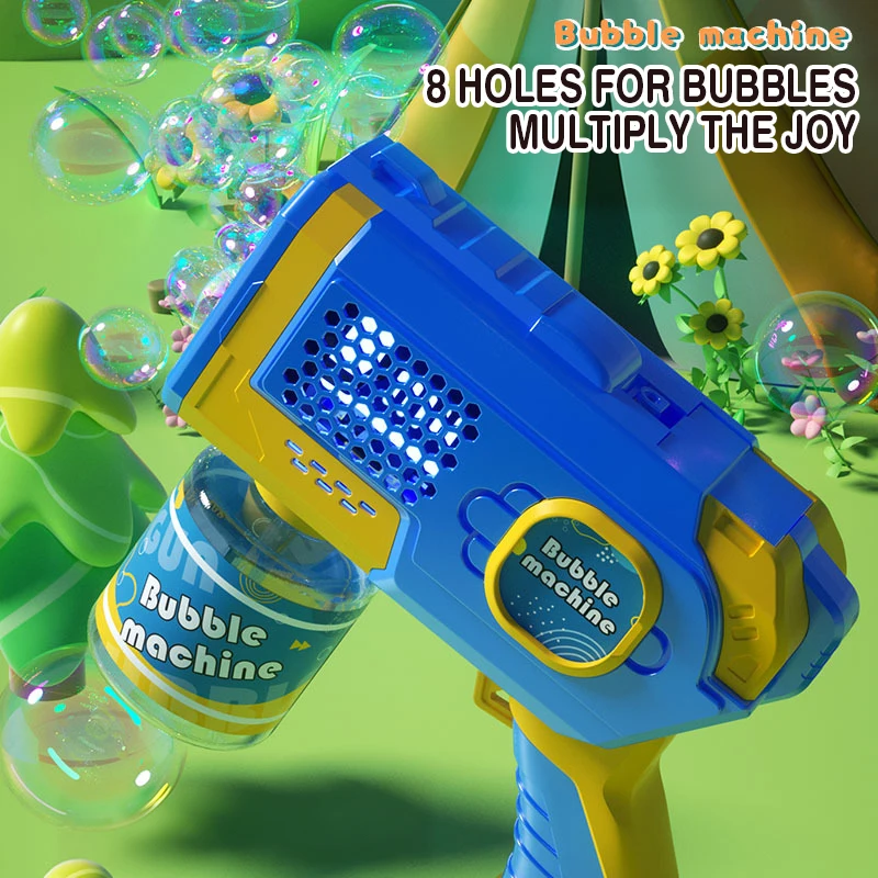 Pistola de burbujas eléctrica manual con luz LED para niños - imagen 2