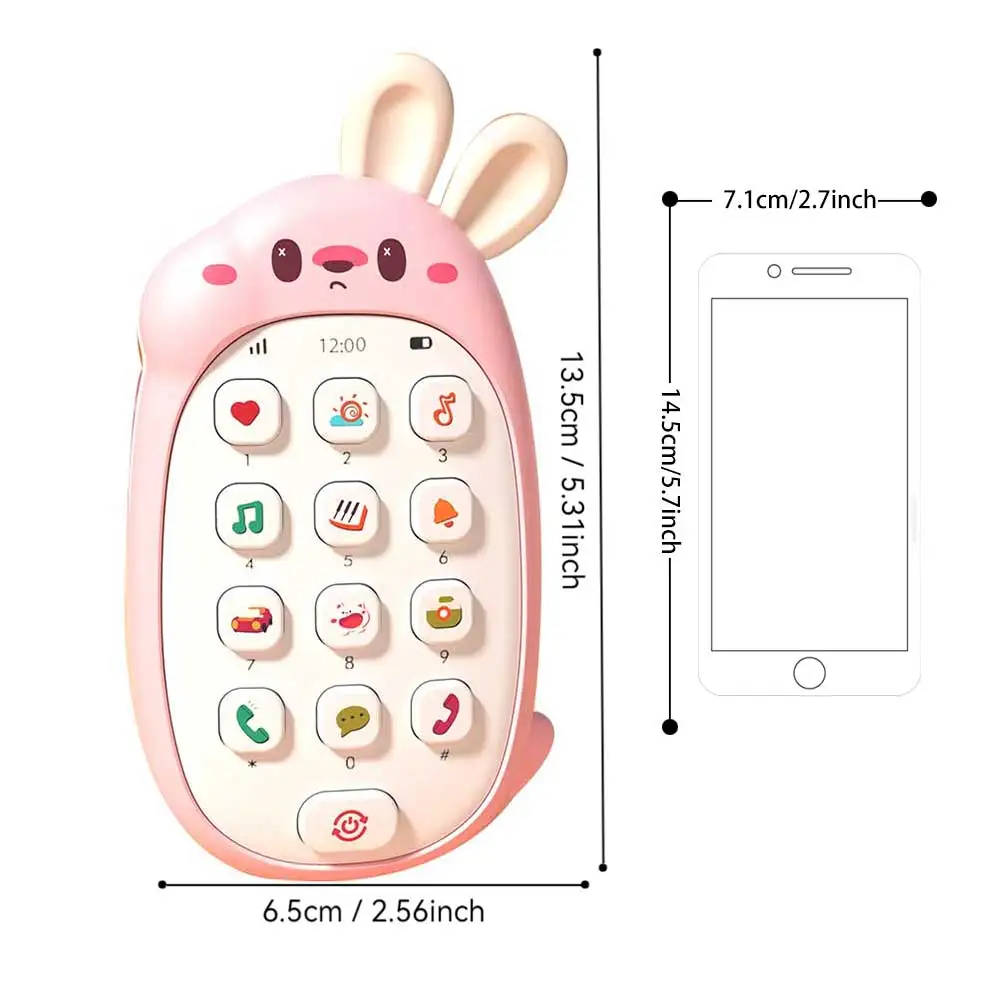 Juego de bebé estilo teléfono con figura de conejo