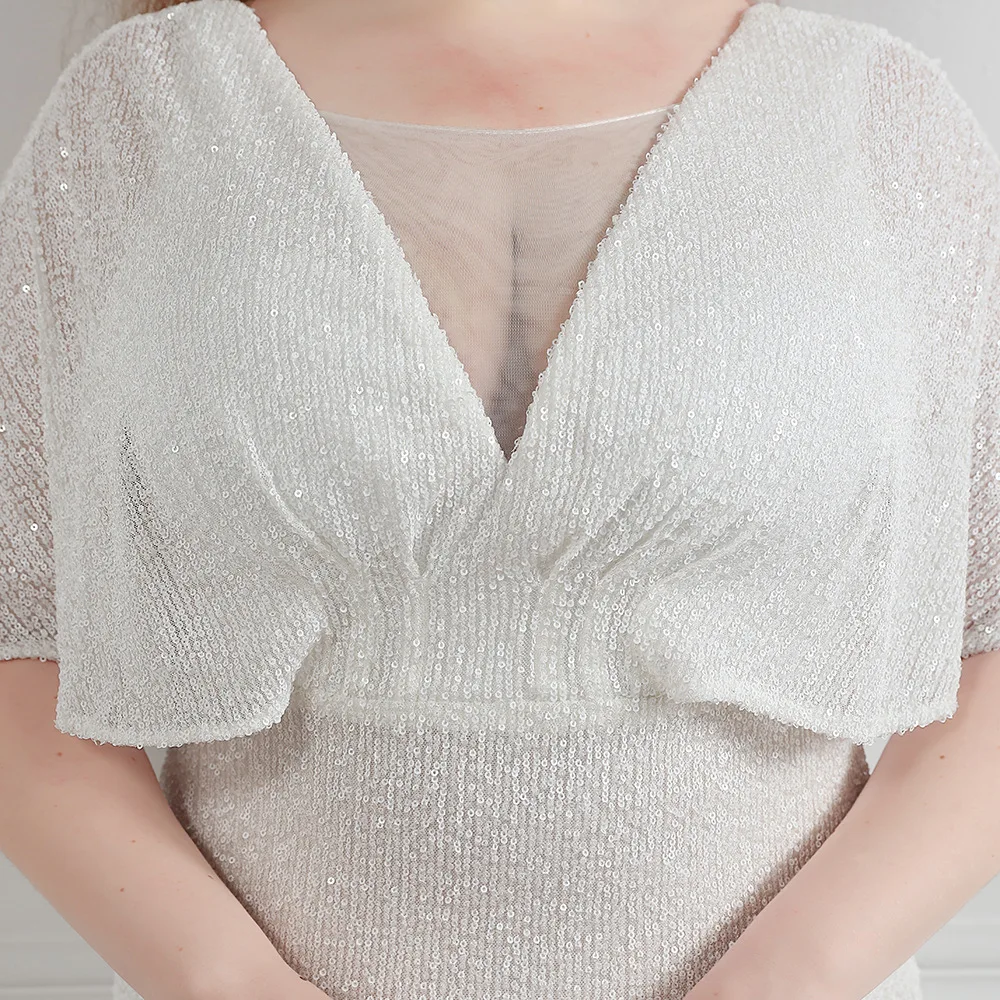 Vestido de lentejuelas largo para embarazadas con caída elástica - imagen 4