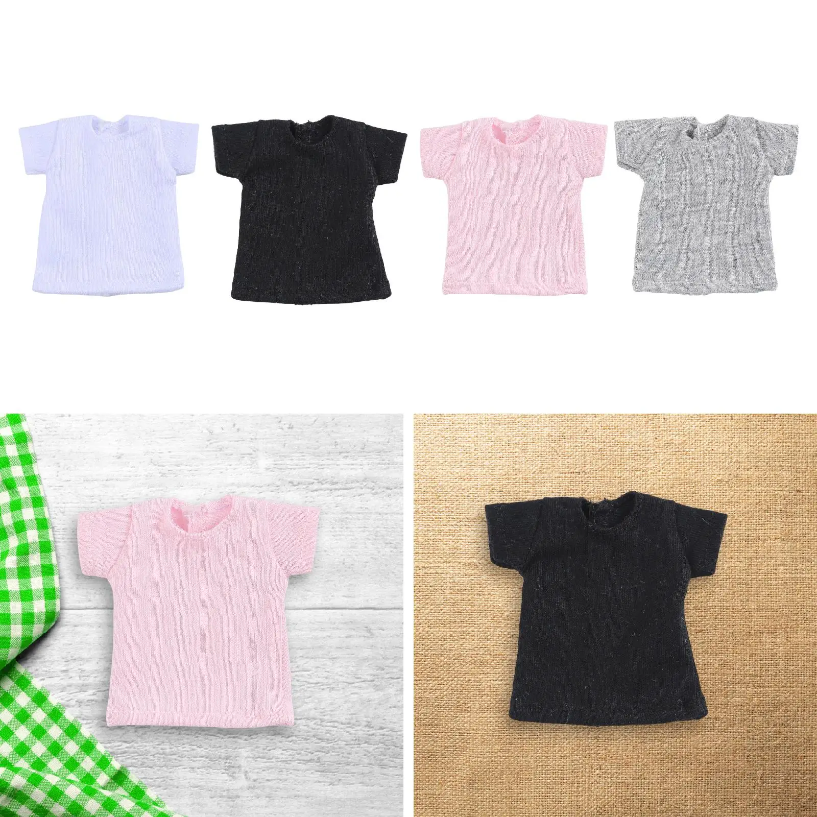 Ropa para muñecas: camiseta corta mini de tela resistente - imagen 5