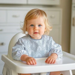 Babero impermeable de manga larga para bebé, lavable a máquina