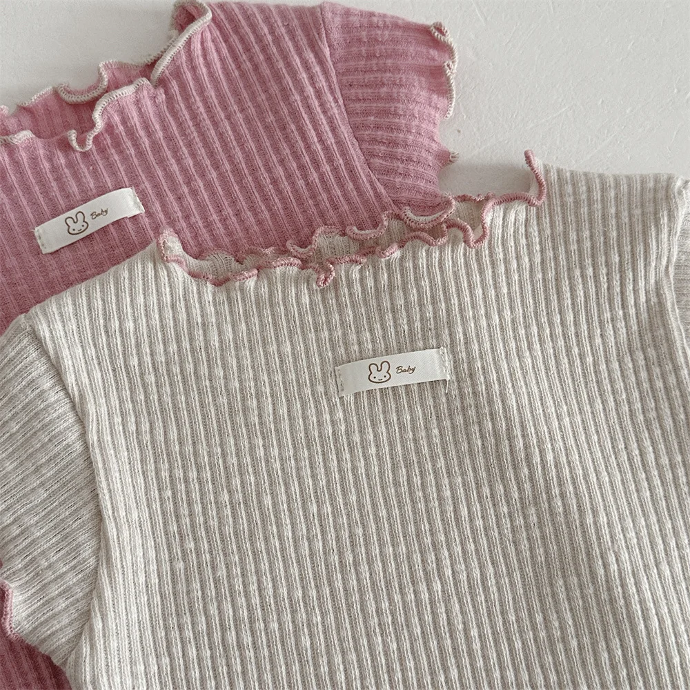 MILANCEL camiseta de verano para bebé color liso cómoda - imagen 3