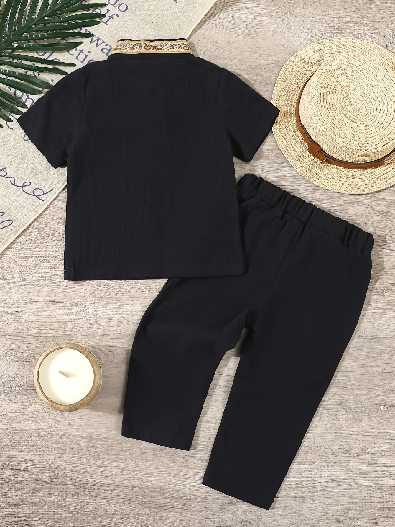 Conjunto de bebé estilo étnico de verano, dos piezas manga corta - imagen 3