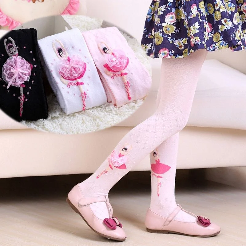 Pantimedias de algodón para niñas – medias baile estilo princesa - imagen 4