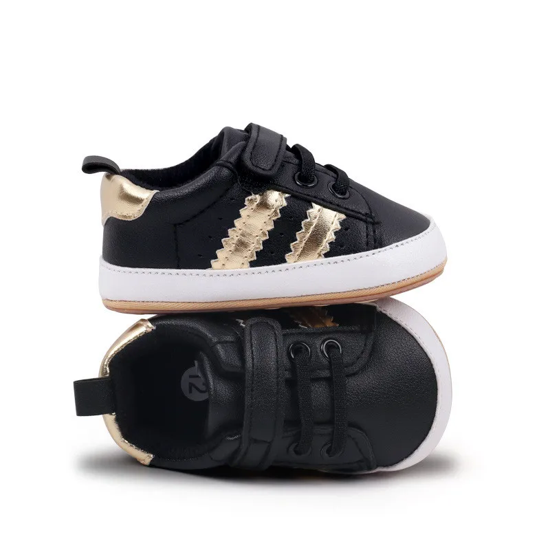 Zapatillas para recién nacidos de cuero PU con suela antideslizante - imagen 2